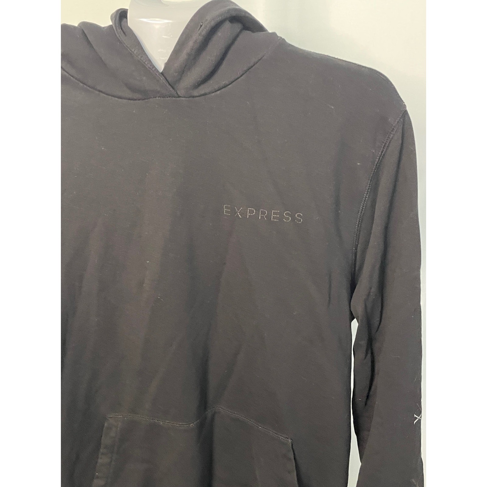 Express Mens Black Logo Graphic Pullover Hoodie M… - image 2