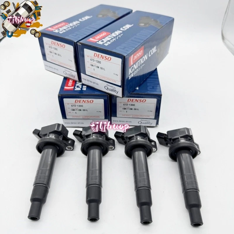 4 bobinas de encendido DENSO 90919-02239 para Toyota Corolla Celica Matrix 673-1300 Foto 2 de 4
