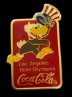 Vintage 1984 Los Angeles Olympics Coca-Cola Enamel Pin LA84 Olympic Mascot