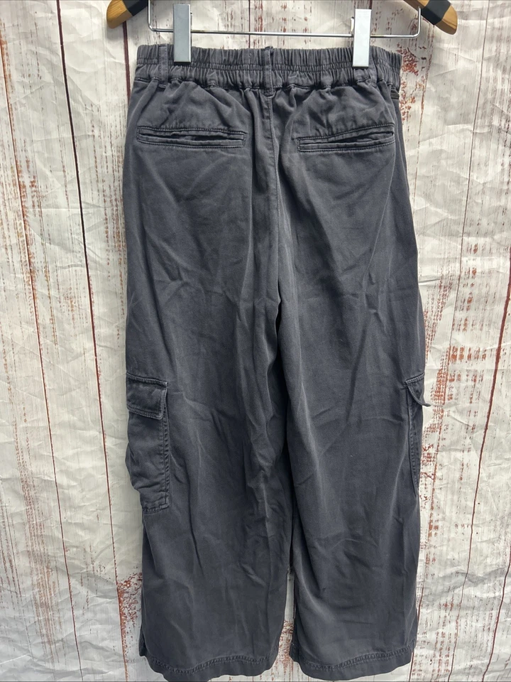 Pantalones O'Neill Mujer Pequeños Gris Brexton Carga Rectos Sarga Ancha Cintura Elástica Foto 4 de 4