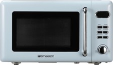MWR7020BL Retro Compact Countertop Microwave Oven W/ Button Control LED Display