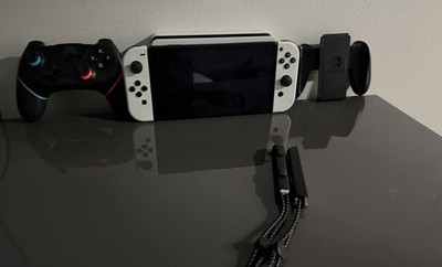 Nintendo Switch OLED Model White Console Wi-Fi HDMI USB-C with Accessories