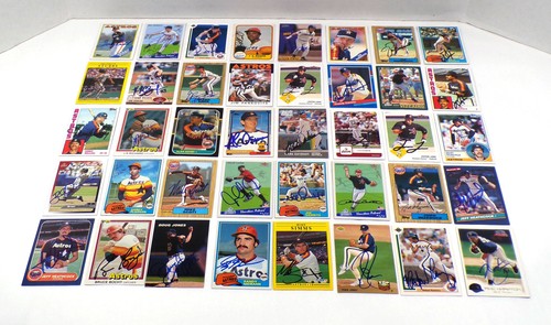 Lote de (159) tarjetas firmadas surtidas de los Astros de Houston 1978-2005 Topps Fleer++ autos - Imagen 2 de 5