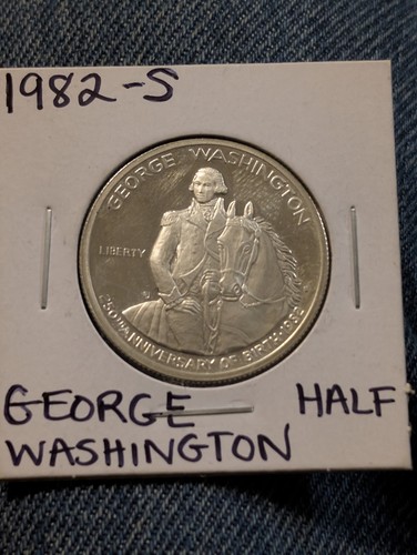 1982-S PP George Washington 90% Silber - Gedenkmünze Half Dollar mit Fehlern - Bild 1 von 8