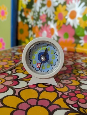 7up Uncola Flower Power Vintage Electric Working Clock Rare Collectible 60s 70s