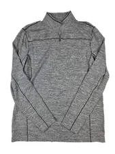 Swiss Tech Performance Gray 1/4 Zip Long Sleeve Pullover Sweater Men's Size L