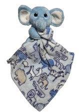 Little Beginnings Blue Elephant Plush Lovey Security Blankie Blanket Stuffed Toy