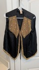 Apart Black Gold Embellished Arabian Polyester Vest Size 16 Made in Hong Kong — photo 1