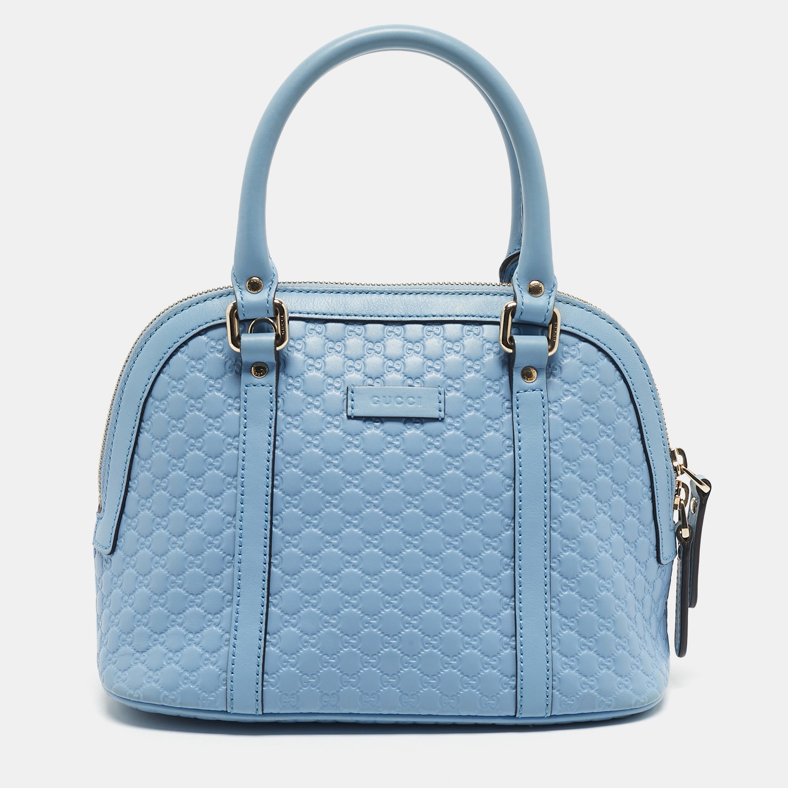Gucci Light Blue Microguccissima Leather Mini Dome Crossbody Bag