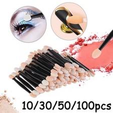 30Pcs Disposable Eyeshadow Brush, Double Ended Sponge Eye Shadow Applicator