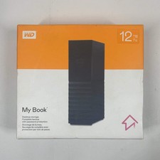 Western Digital WD External My Book 12TB USB-B to USB-A HDD WDBBGB0060HBK-NESN