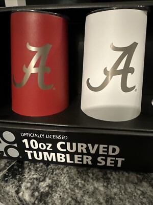 Bama Roll Tide! Curved Officially Licensed Engraved 10oz Stainless Steel Tumbler