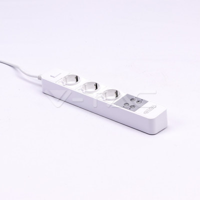 Multipresa Salvaspazio EXTRASTAR 12 Prese Con Interruttore Luminoso 2500W - Bianco