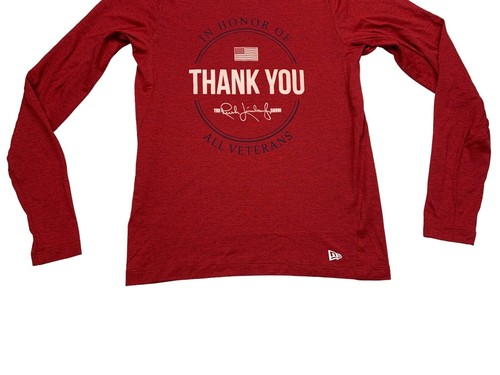 New Era Shirt Mens Red Small The Rush Limbaugh Show Thank You Honor Veterans - Picture 4 of 12
