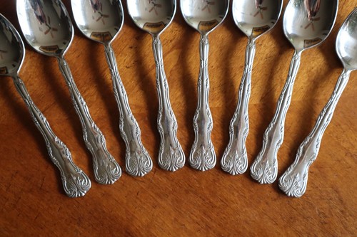 8x Teaspoons VICTORIA Reed & Barton Select 18/10 Glossy Stainless China 6.5" - Picture 6 of 10