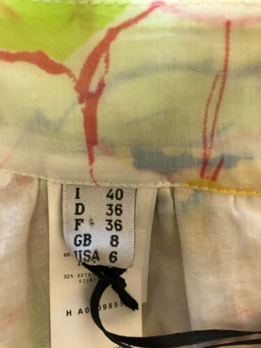 Moschino Cheap & Chic White Floral Silk Cotton Skirt IT 40 UK 8/10 NWT RRP £299 - Picture 6 of 7