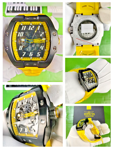 Invicta S1 Rally Store Exclusive Automatic Men Watch 44893 Blk Case Yellow Strap - Picture 24 of 24