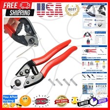 Muzata Cable Cutters Wire Cutters Heavy Duty Stainless Steel Wire Rope Seal