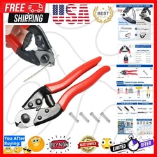 Muzata Cable Cutters Wire Cutters Heavy Duty Stainless Steel Wire Rope Seal