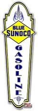 (SUNOC-34) 24" x 9"  BLUE SUNOCO TRUCK GASOLINE PUMP DECAL GAS OIL PUMP STICKER