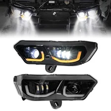 Front LED Headlights Headlamps For Can-Am Defender HD5/8/7/9/10 MAX 2016-2025