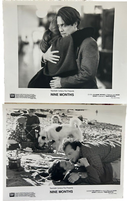 2 Movie Photos NINE MONTHS w/ Julianne Moore, Hugh Grant, Tom Arnold 1995