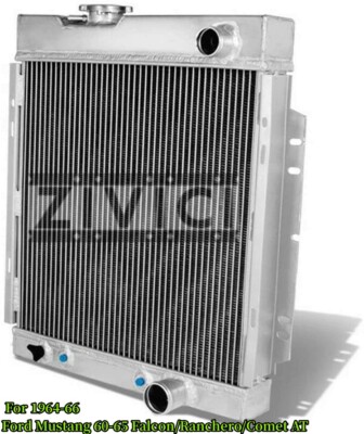 3 Row Aluminum Radiator For 1960-1966 64 Ford Mustang Falcon Ranchero Comet AT