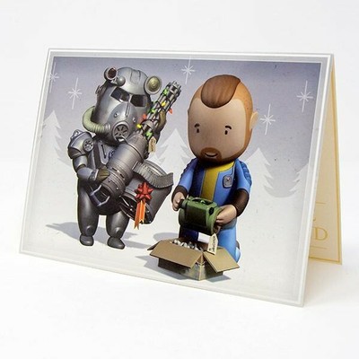 Fallout 76 4 Holiday Wasteland Greeting Cards Pack of 10 w/ Envelopes Bethesda 