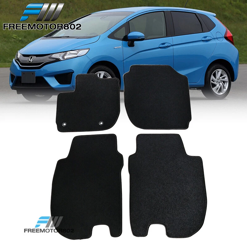 Fits 15 20 Honda Fit GK Front Rear Floor Mats Carpet Black Nylon
