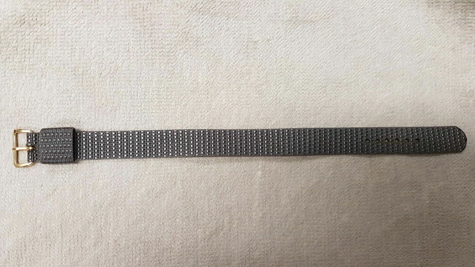 NOS OEM Vintage STYLECRAFT 60s (4) pieces Gray Nylon Flat WATCH BAND 16mm CANADA