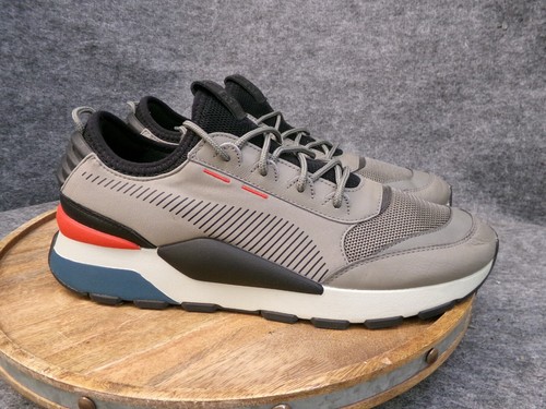 Puma RS-0 Tracks Herren Größe 13 US grau rot blau Sportschuhe Sneaker 369362-01
