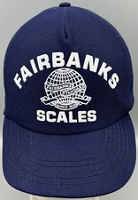 FAIRBANKS SCALES Men’s Cap Navy Blue Alaska Shipping Hat Mesh Vintage USA Made