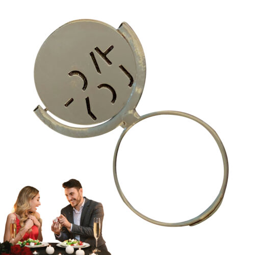 Creative Love Rings Flipping Couple Ring Hollow Out Thin Wedding Finger Gently