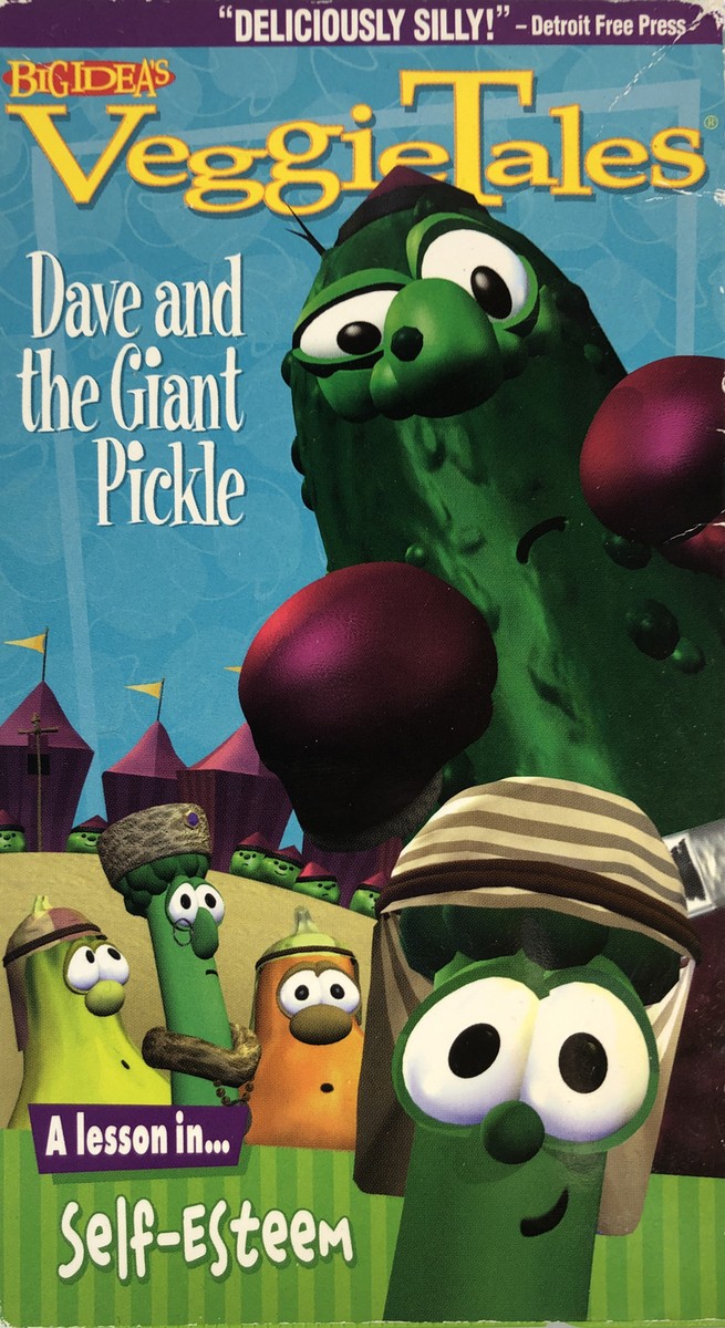VHS VeggieTales-Dave And The Giant Pickle(VHS 1998)TESTED-RARE