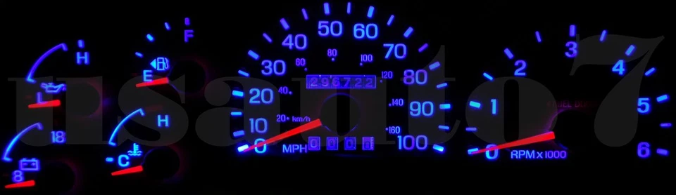 New Dash Cluster Gauge BLUE LED LIGHT KIT Fits 97-98 Ford F150, F250, Expedition - Imagem 2 de 4