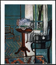 Hand Signed by Henri Matisse, Special Print “The Window – Interior”, With COA.
