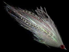 Mutator Minnow Fly Pattern, Gray/White (Bass / Pike / Musky) 406Flies