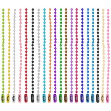 100PCS Ball Bead Chain Beaded Necklace Chains for Jewelry Making Colored