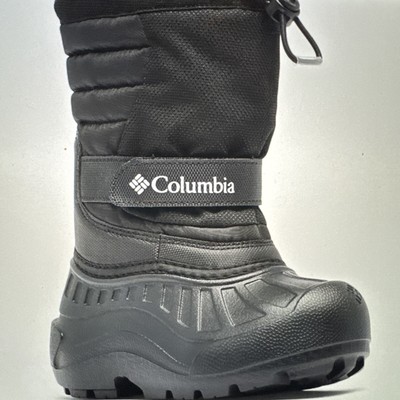 Columbia Powderbug Boys Kids Sz 7 US Black Weatherproof Outdoor Snow Boots