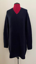 Zara Navy Blue V-Neck Knit Dress Size S REF 5536/149
