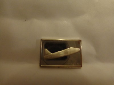 FRANKLIN MINT - HEINKEL HE 178 STERLING 925 SILBER FLUGZEUG PLAKETTE ABZEICHEN
