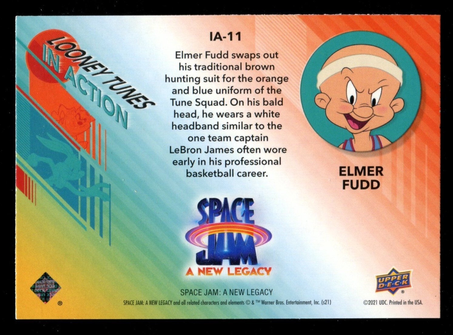 2021 Upper Deck Space Jam A New Legacy Elmer Fudd In Action Eric Bauza