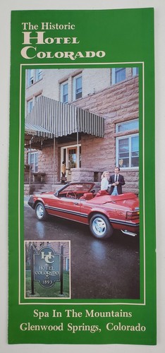 1980s Glenwood Springs CO Hotel Colorado Spa Tourist Vintage Travel Brochure