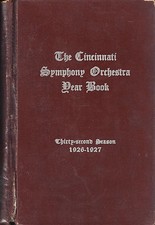 Bound Volume GEORGE GERSHWIN Cincinnati Symphony Orchestra 1926-27 Programs
