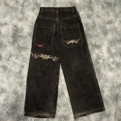 JNCO Y2K Baggy Jeans Men Vintage Embroidered High Quality Jeans 