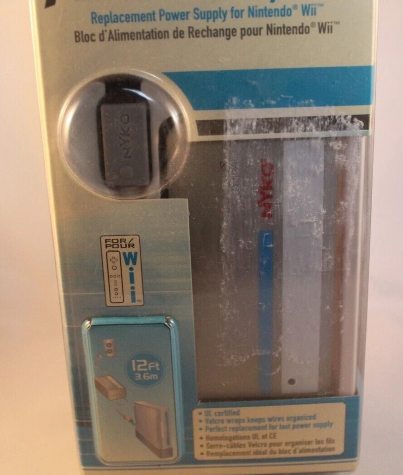 New Sealed NYKO Replacement Power Supply Adaptor for Nintendo Wii #87020-A50 - Image 2 of 4