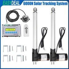 Dual Axis Solar Tracking Tracker & 6000N 16" DC12V Linear Actuators & Controller