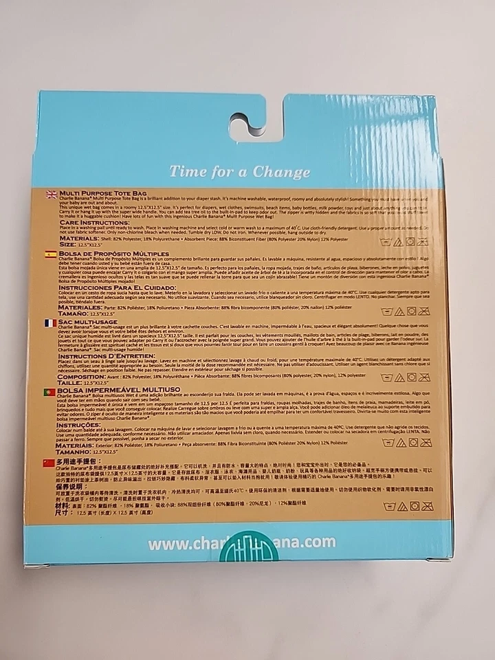 NIB Charlie Banana Multi Purpose Waterproof Tote Bag Flower - Image 3 of 4