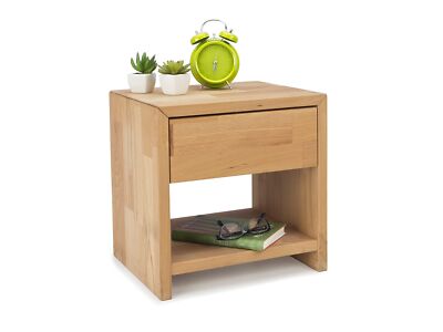 Nachtkonsole SOLANO BHT 40x40x33 cm beige Nachttisch Nachtschränkchen