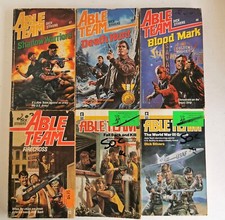 Lot of 6 Vintage Able Team Paperbacks by Dick Stivers (d269)